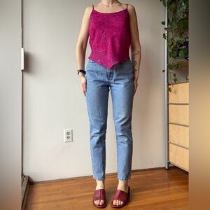 Vintage Alyn Paige pink paisley camisole size Small